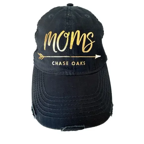 Moms Print Logo Cap Hat Gold Blue Fashion Headwear 100% Cotton - Picture 6 of 10